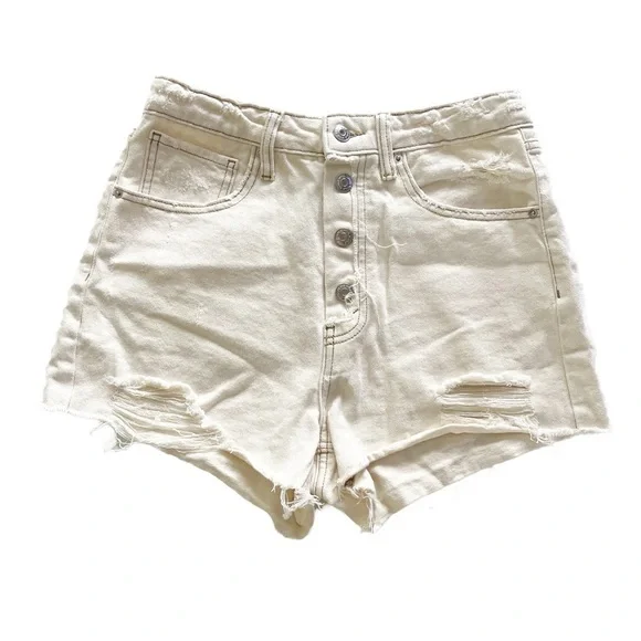 WILD FABLE Women's Super-High Rise Cut-Off Jean Shorts - Size 4 - Picture 4 of 10